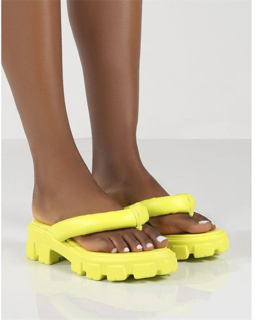 Damen-Sandalen mit niedrigem Absatz, wasserabweisend, PU-Material-3