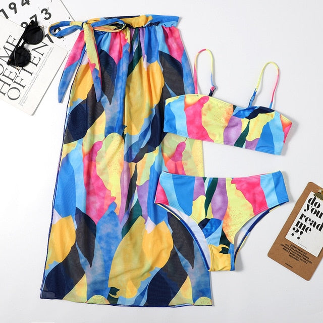 Variant image for Damen Bikini-Set Transparent Sarong Polyester Spandex-33