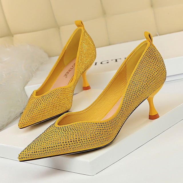Variantenbild für Damen-High Heels aus Mesh mit Nieten, 5-8 cm Absatz-4