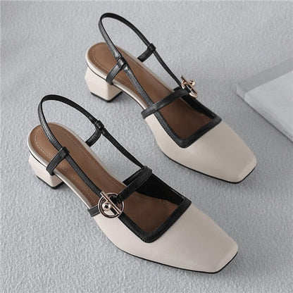 Damen-Sandalen, Gladiatoren aus echtem Leder mit Riemen-1
