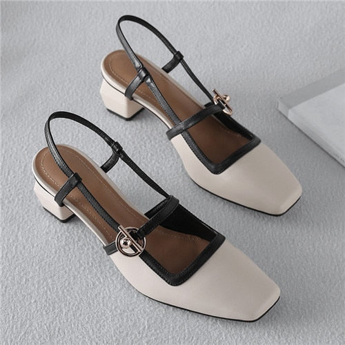 Damen-Sandalen, Gladiatoren aus echtem Leder mit Riemen-1