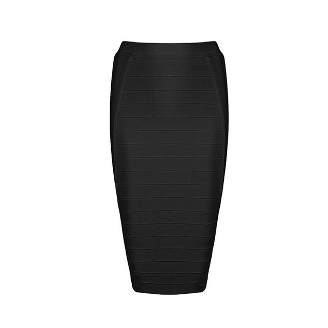 Damen-Bleistiftrock monochromes Polyester Elasthan-6