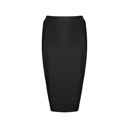 Damen-Bleistiftrock monochromes Polyester Elasthan-6