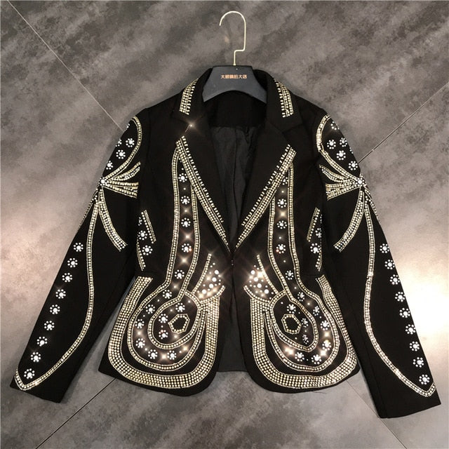 Damenblazer mit Schlitzkragen und hoher Taille, 100% Baumwolle-6