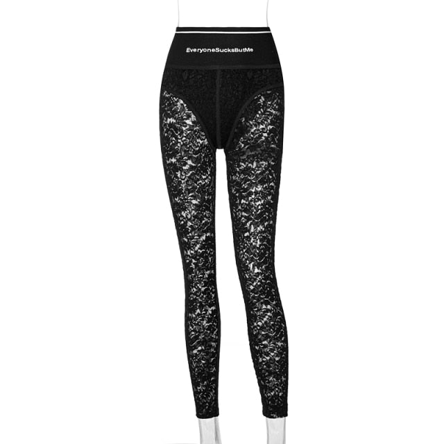Damen-Leggings, Blumenmuster, enge Montage, Polyester, hohe Taille-1