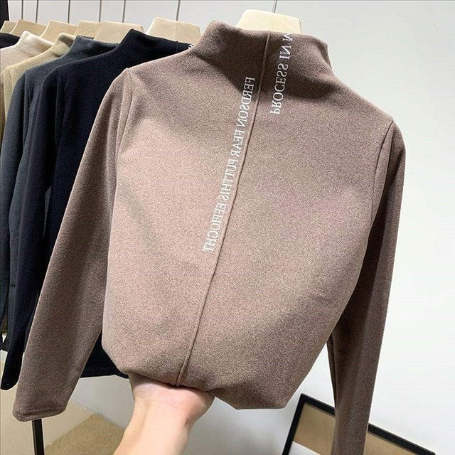 Herren-Pullover, Rollkragen, Nylon, mit Buchstaben-3
