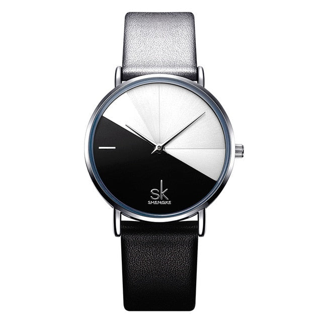 Variant image for Herrenuhr, rund, diagonales Design, aus Edelstahl, mit PU-Lederband-4