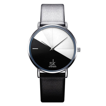 Variant image for Herrenuhr, rund, diagonales Design, aus Edelstahl, mit PU-Lederband-4