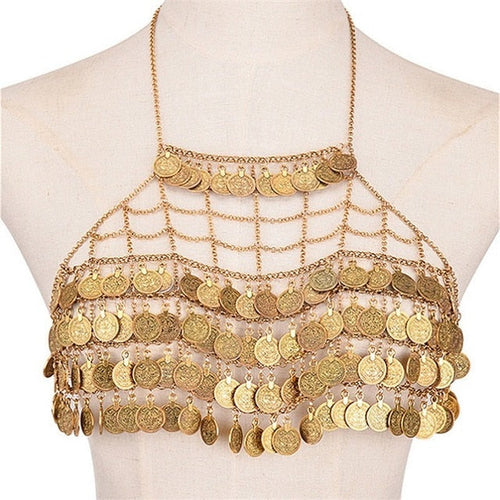 Damen-Boho-Körperschmuck aus Eisen – kurzes, monochromes Design mit verstellbarem Verschluss 1