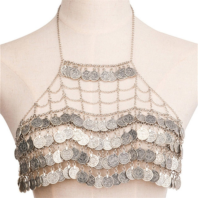 Damen-Boho-Körperkette aus Eisen – kurzes Monochrom-Design mit verstellbarem Verschluss 4