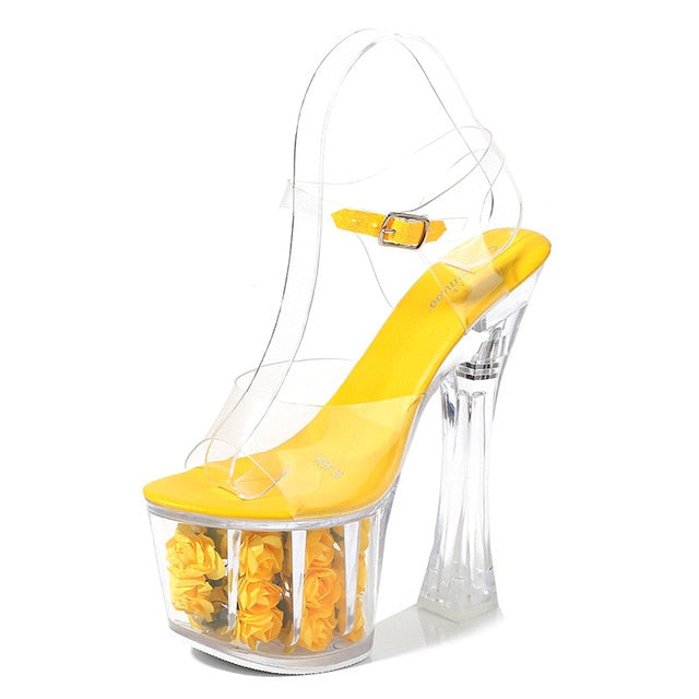 Variant image for Damen-Sandalen, Gladiator, transparentes PVC, hoher Absatz-8