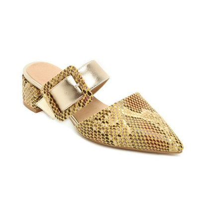Damen-Sandalen, Mules, eckiges Teil, Lackleder-5