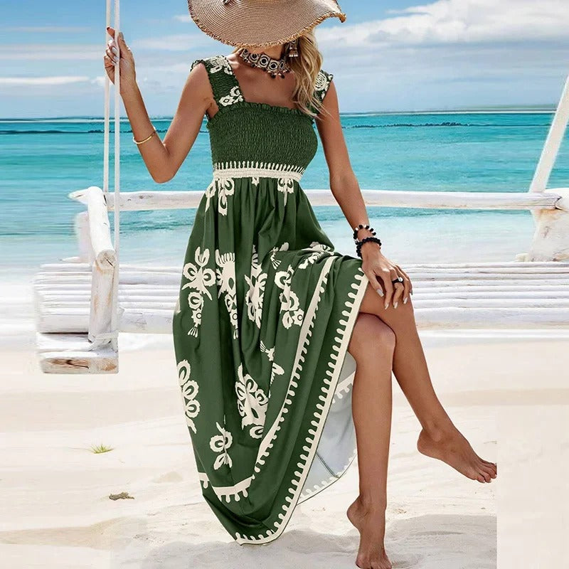 Damen-Kleines Kleid, Eckiger Ausschnitt, Atmungsaktiver Stoff 10