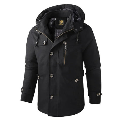 Variantenbild für moderne figurbetonte Herren-Winterjacke aus 100% Baumwolle-11