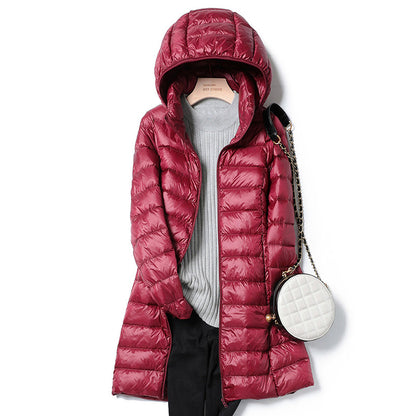 Damenjacke Gesteppt mit Kapuze Polyester für Kalte Wintertage-6