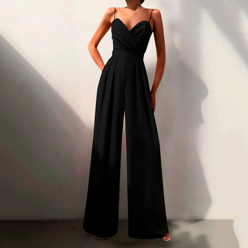 Damen-Overall, elegantes Design, leichter Stoff-1