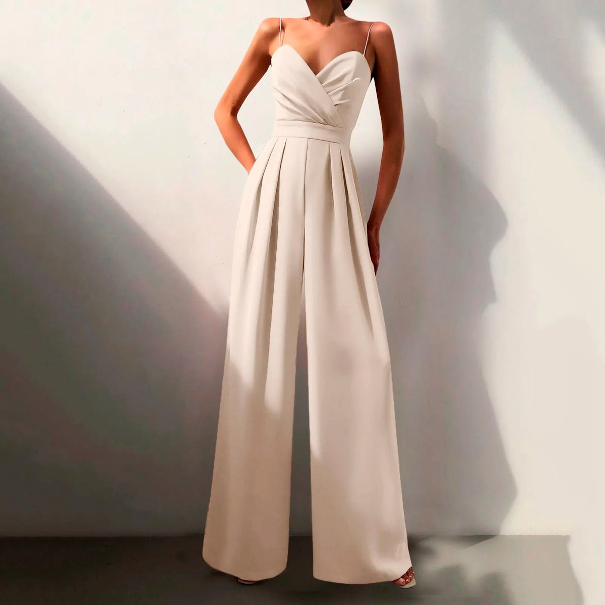 Damen-Overall, elegantes Design, leichter Stoff-2