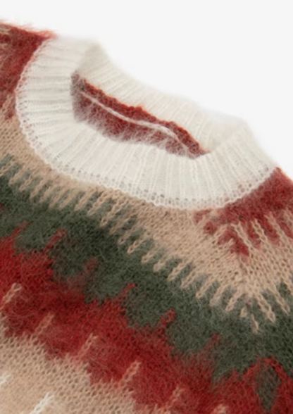 Damen-Strickpullover, Retro, Design, dickes Material, lockere Passform 6