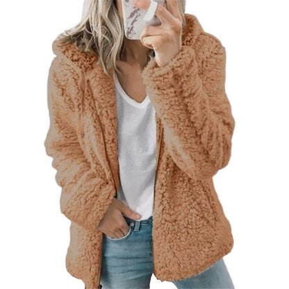 Damen-Wollmantel, elegantes Polyester-4