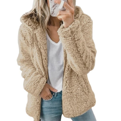 Damen-Wollmantel, elegantes Polyester-6