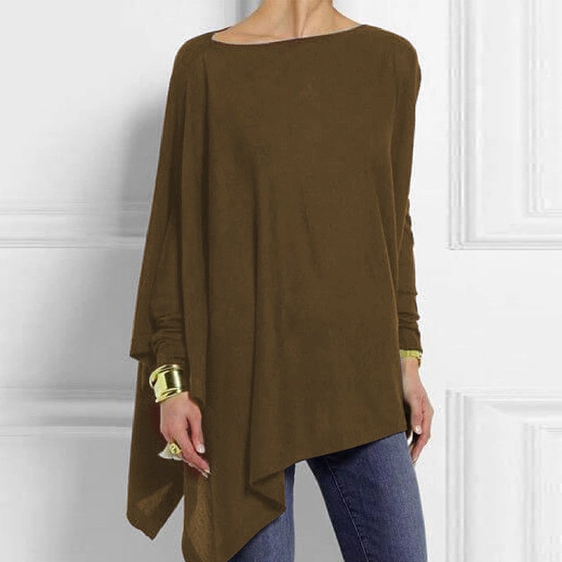 Damen-Pullover, asymmetrisches Design, weiches Polyester-2