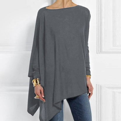Damen-Pullover, asymmetrisches Design, weiches Polyester-3