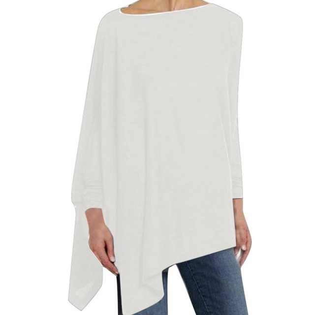 Variant image for Damen-Pullover, asymmetrisches Design, weiches Polyester-73