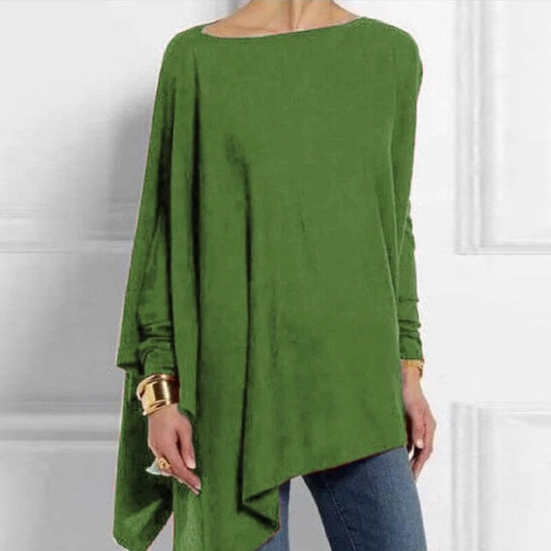 Damen-Pullover, asymmetrisches Design, weiches Polyester-4