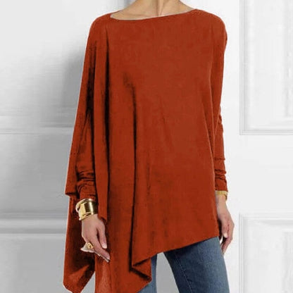 Damen-Pullover, asymmetrisches Design, weiches Polyester-5