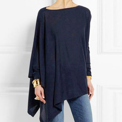 Damen-Pullover, asymmetrisches Design, weiches Polyester-6