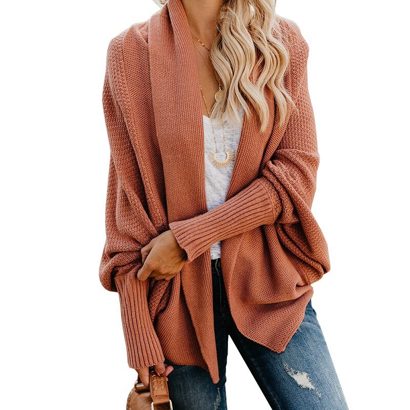 Damen-Strickjacke lässig gestrickt 100% Acryl 12