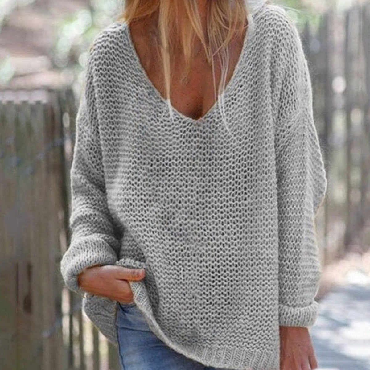 Damen-Strickpullover, langarm, Polyester-1