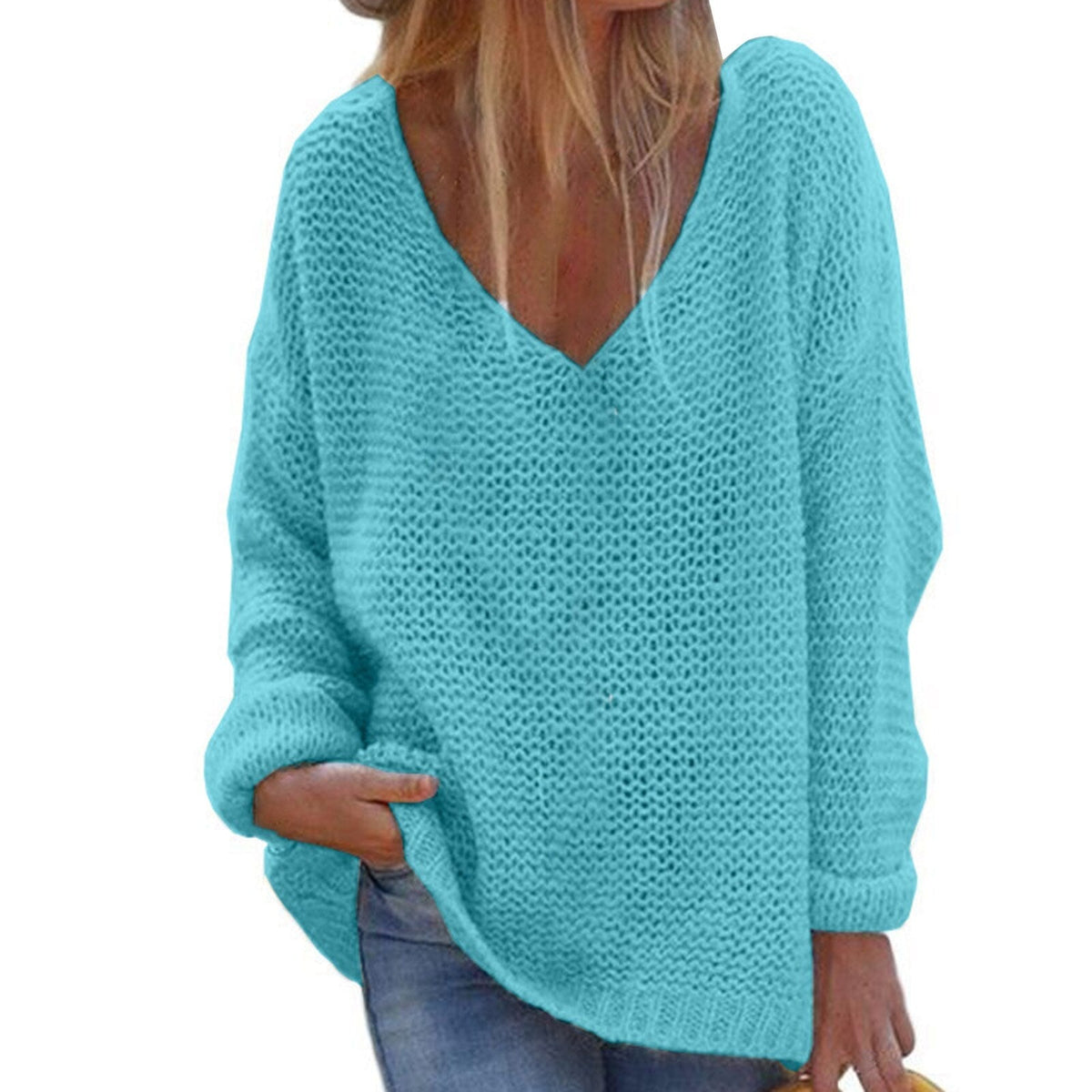 Damen-Strickpullover, langarm, Polyester-5