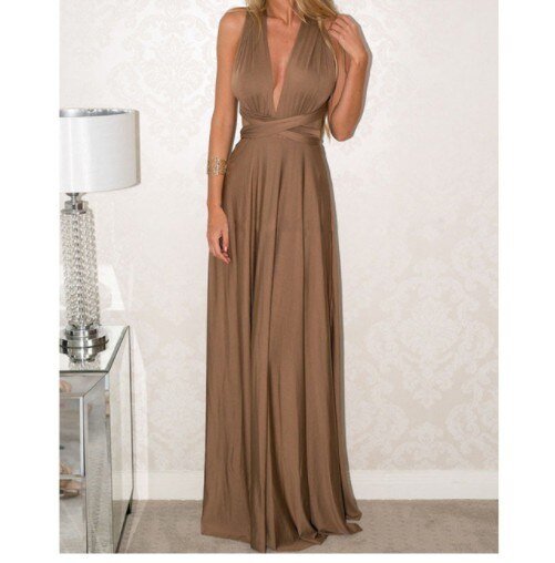 Damenkleid Lange Ärmel Polyester Schöne Damenkleider-3