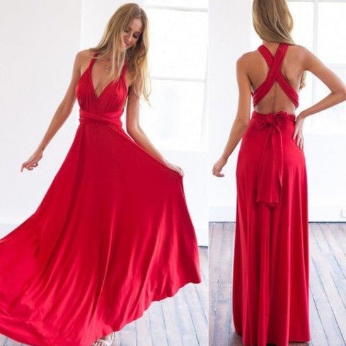 Damenkleid Lange Ärmel Polyester Schöne Damenkleider-1