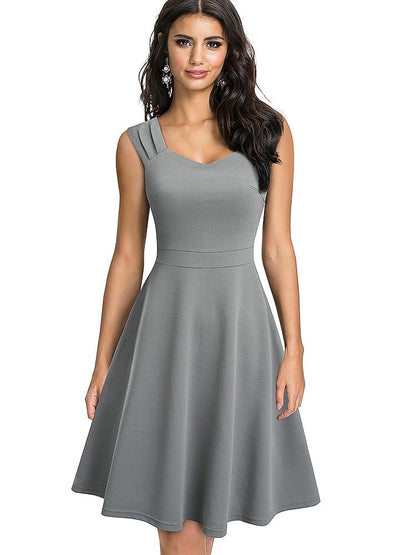 Damen-Midikleid, runder Halsausschnitt, Polyester 8