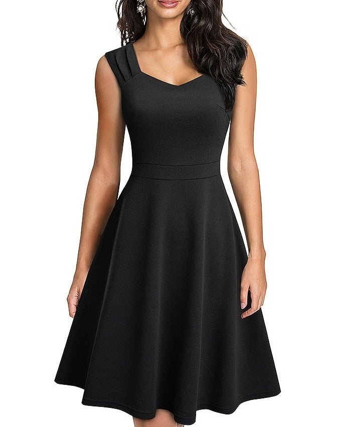 Damen-Midikleid, runder Halsausschnitt, Polyester 1