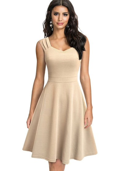 Damen-Midikleid, runder Halsausschnitt, Polyester 9