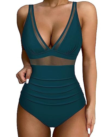 Variant image for Badeanzug Damen U-förmiger Ausschnitt Bequemes Nylon Spandex-26